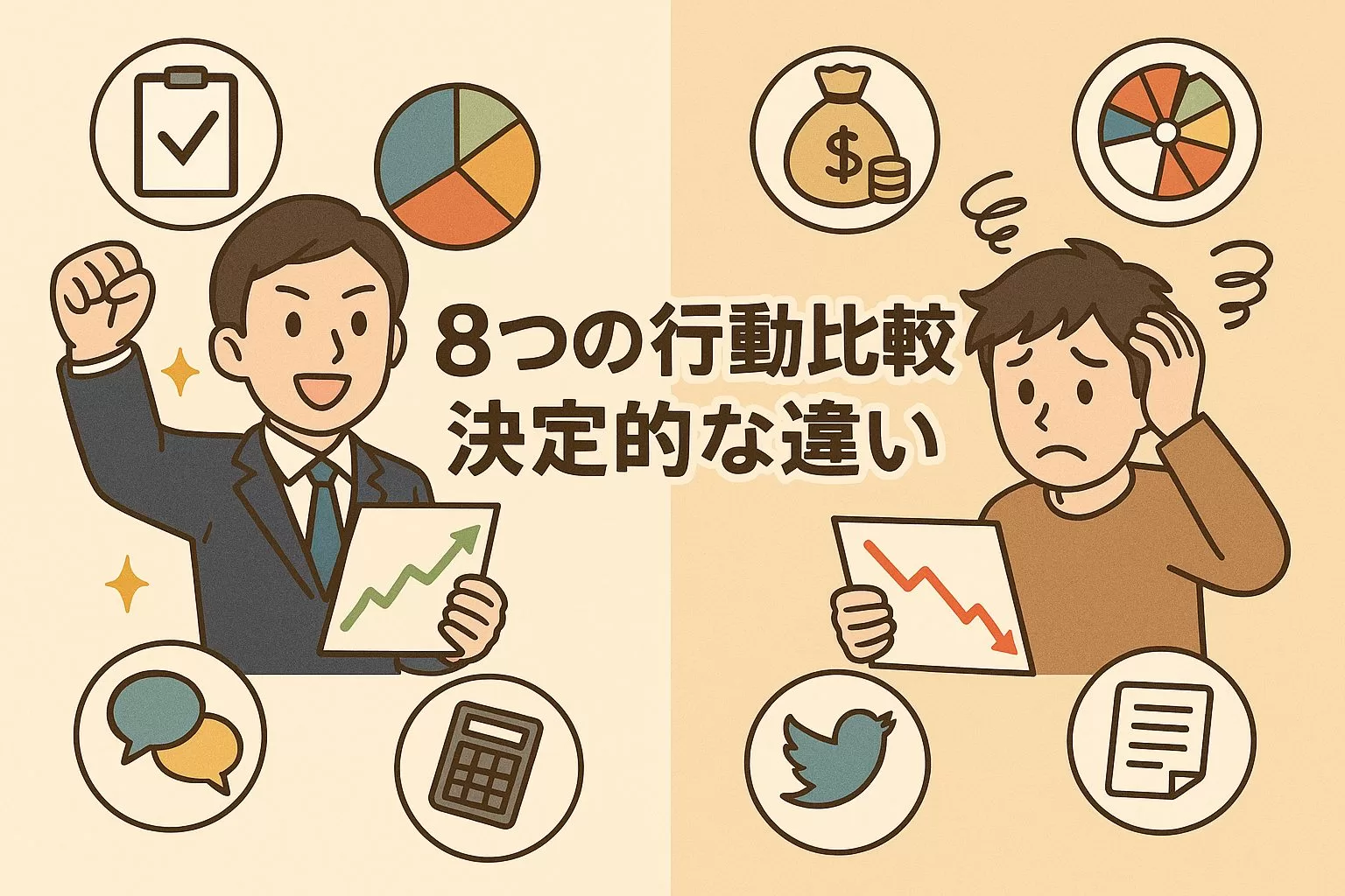 勝つ投資家と負ける投資家の決定的な違い 8つの行動比較で一目瞭然