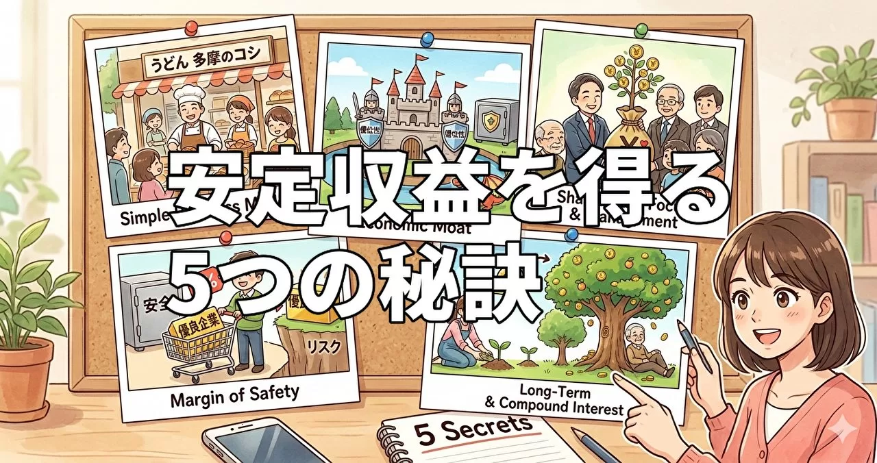 バフェット流 高配当株投資で安定収益を得る5つの秘訣