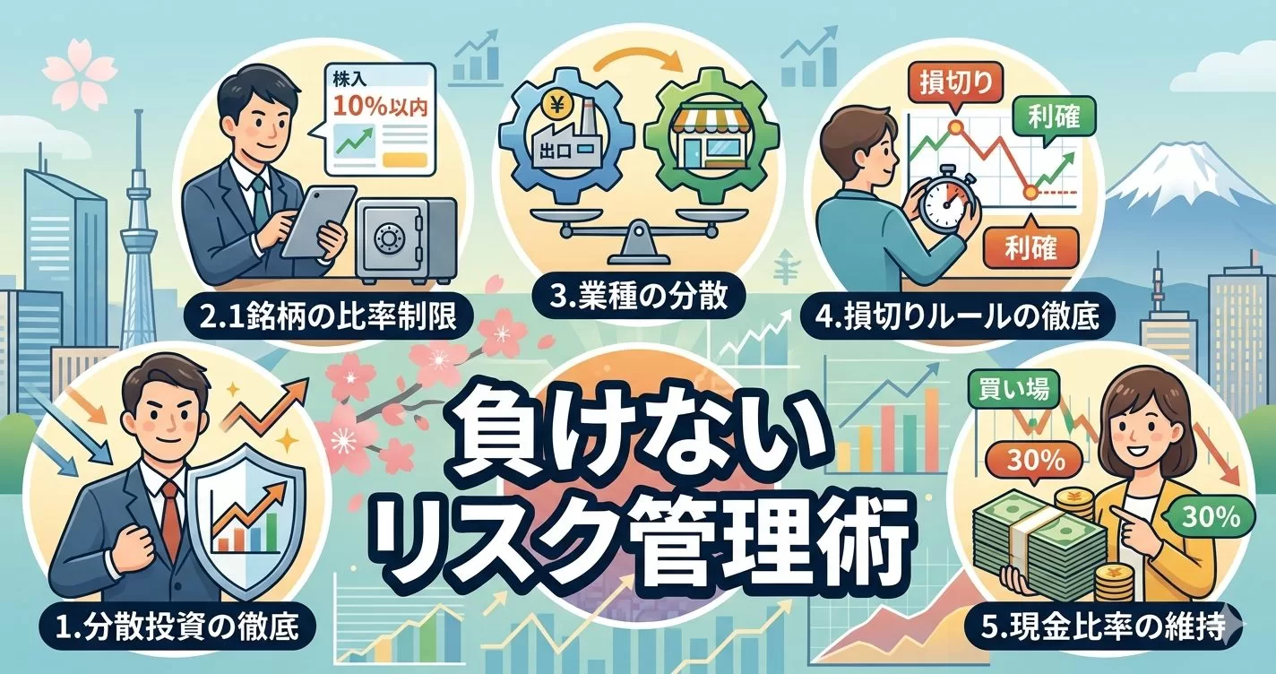日本株投資で負けないリスク管理術5選！大損を避けて資産を守る極意