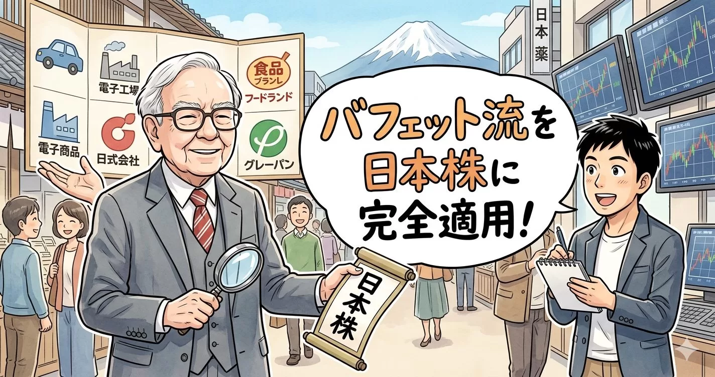 バフェット流を日本株に完全適用！投資の神様に学ぶ勝率重視の選定術