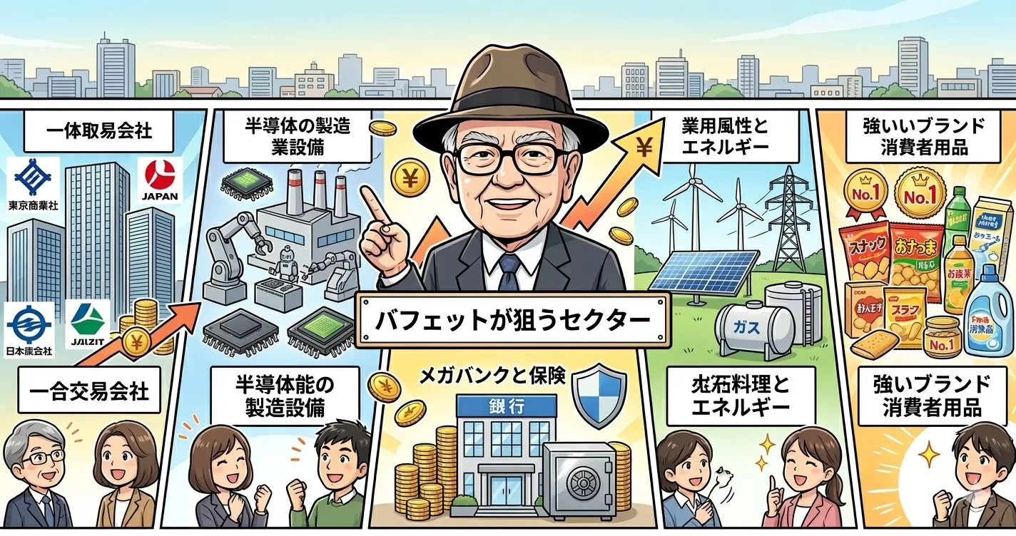 バフェットが日本株で狙う厳選5セクター！最強の銘柄選びの新常識