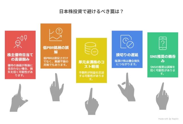 日本株投資で初心者が注意すべき罠とその対処法5選